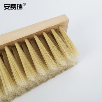 安赛瑞 地板刷软毛洗车刷 木质长柄鬃毛瓷砖地砖楼道甲板清洁洗地刷 刷头27cm 24460