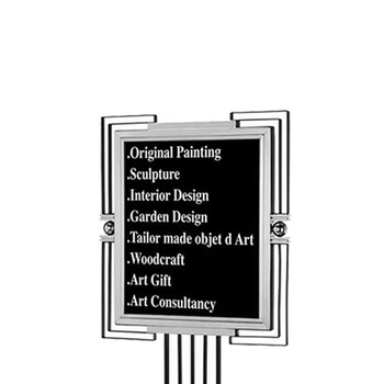 南 P-10 黑金钢立面指示牌 镜钢 酒店迎宾牌餐牌宣传告示牌展架欢迎牌