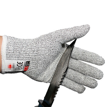 安美尚（ams）HPPE 5级防切割手套22CM 园艺屠宰钓鱼手套 可清洗 M码 定做 1双