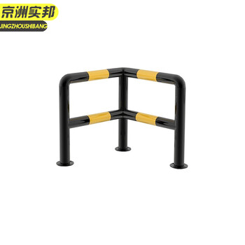 京洲实邦 L型500*500*600*76*1.5mm 消防栓防撞护栏直角钢管四方隔离栏JZSB-9378B
