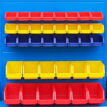 知旦 背挂式零件盒 190*105*75mm电子元件盒配件盒 600147 3号蓝