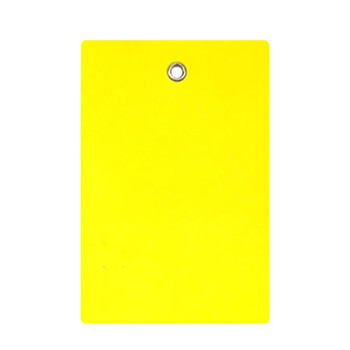 飞尔（FLYER）PVC吊牌 彩色磨砂透明塑料标签 物流服装通用挂牌 黄色 5×9cm 200个起批