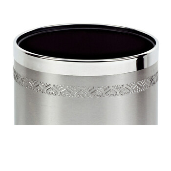 南 GPX-45N 南方圆形双层浮雕花房间桶 砂钢心形花 商用酒店宾馆客房垃圾桶 房间桶 果皮桶 内桶容量9.8升