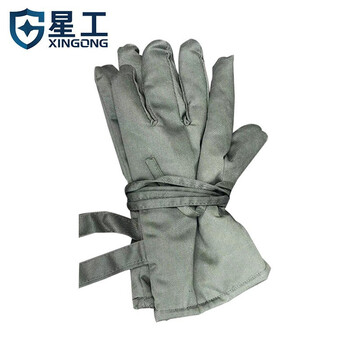 星工 XINGGONG 五指款加厚保暖防寒手套 羊毛手套 劳保手套 军绿色均码 5付