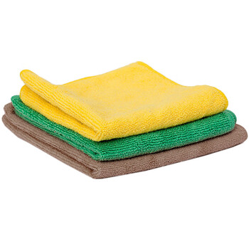 兰诗（LAUTEE）PA1043 咖啡色微纤双面方巾毛巾 40*60