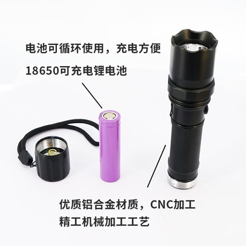 冰禹 led铝合金强光手电筒 户外防水迷你手电筒 149*35mm 1个 BYlf-55