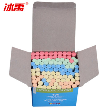 冰禹 BY-1250 实验室用粉笔（彩色粉笔10盒/箱）粉笔100支/盒装 实验室耗材教学用具