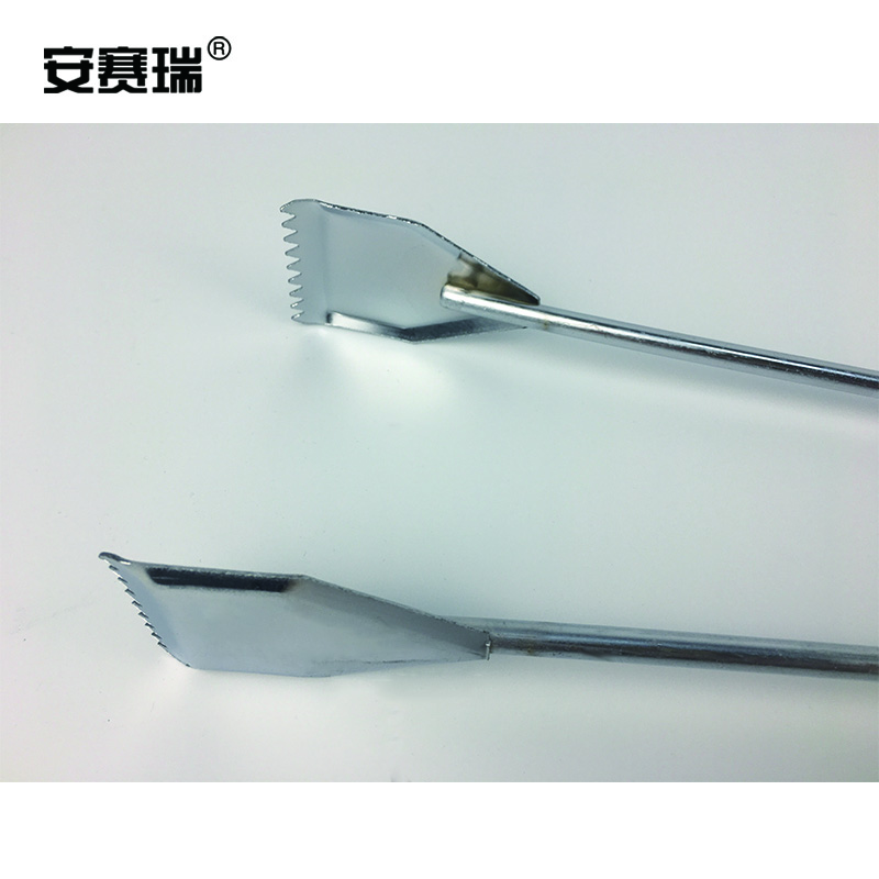 安赛瑞 环卫垃圾钳垃圾夹（5把装）电镀垃圾拾物器取物器 火钳碳夹煤球钳烧烤夹子57.5cm 24476
