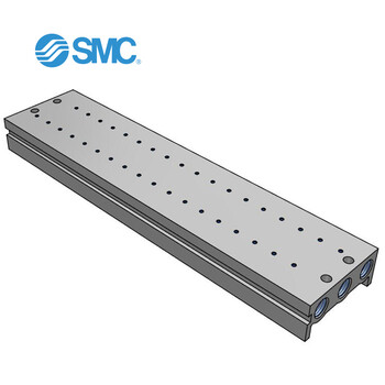 SMC SS5Y3-20-18 5通电磁阀 直接配管型集装式 整块型底板/各自配线 集装式型号 20型18阀 适用SY3000系列