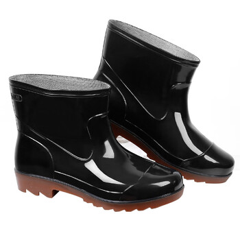 夜霸途防汛高筒雨鞋男应急救援雨靴高筒低帮水鞋男士中筒防水鞋短筒水靴厚底胶鞋套鞋 低筒16cm单鞋40码