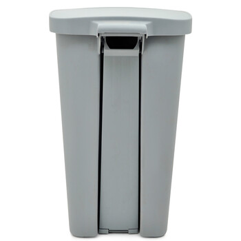 兰诗（LAUTEE）XD-50D 脚踏灰色垃圾桶 酒店宾馆商用带盖果皮箱 50L