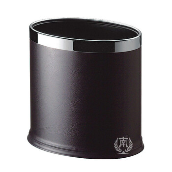 南 GPX-45B 南方椭圆双层垃圾桶 黑色皮纹 商用酒店宾馆客房垃圾桶 房间桶 果皮桶 内桶容量10.33升