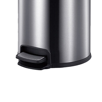 南 SJ20-Y03 南方圆形脚踏桶  砂银钢 商用酒店宾馆客房不锈钢垃圾桶 果皮桶 防指纹房间桶 内桶容量20升