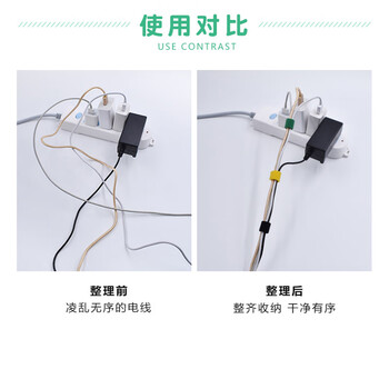 飞尔（FLYER）双面背靠背魔术贴 数据线理线带 自粘捆绑带【白色8mm宽 3m长】10卷起批