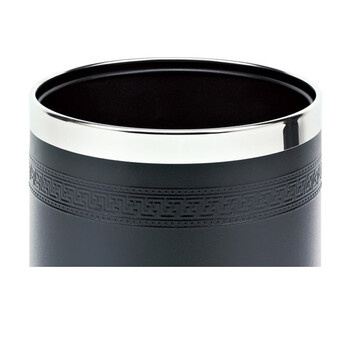 南 GPX-45N 南方圆形双层浮雕花房间桶 黑色回形花 商用酒店宾馆客房垃圾桶 房间桶 果皮桶 内桶容量9.8升