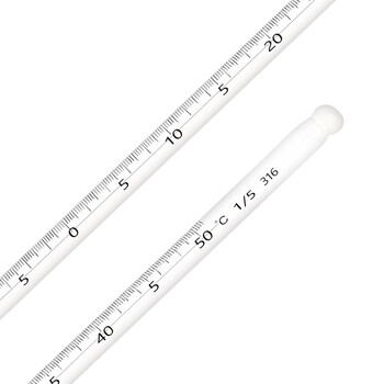 匡建仪表（CONJANT）中兴高精密温度计 工业玻璃棒液体测温仪 手工雕刻款 -30+50℃（水银款分度值0.2） 