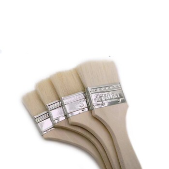 兰诗（LAUTEE）DF-1003 羊毛刷软毛油漆刷 烘焙扫工业刷 长柄2寸 10把/盒