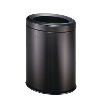 南 SF12-T01 椭圆形房间桶 黑金 12升容量商用酒店宾馆客房不锈钢垃圾桶 房间桶 果皮桶