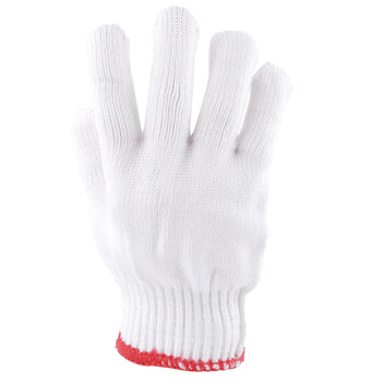 安美尚(ams)尼龙手套线手套白手套加厚耐磨劳保手套施工工地防滑手套700克尼龙精品款60双 定做