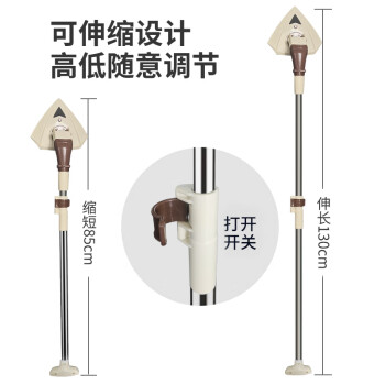 桂枫 擦玻璃神器 双用可拆卸伸缩长杆5-35mm手持双面玻璃擦窗器刮水器