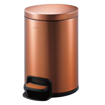 南 SJ20-Y01 南方圆形脚踏桶 玫瑰金 商用酒店宾馆客房不锈钢垃圾桶 果皮桶 防指纹房间桶 内桶容量20升
