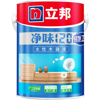 立邦净味120木器漆水性白色油漆涂料木用家具木门漆白漆