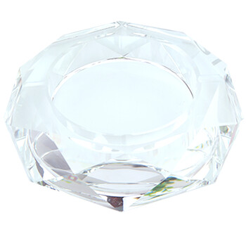 兰诗（LAUTEE）PA1207 水晶玻璃烟灰缸镀银 18cm