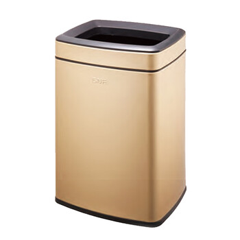 南 SF10-F01 长方形房间桶 闪银香槟金 商用酒店宾馆客房不锈钢南方垃圾桶 果皮桶 内桶容量10升