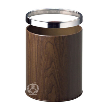 南 GPX-21南方房间垃圾桶 中号黑桃木 商用酒店宾馆客房垃圾桶带活动钢圈 房间桶 果皮桶