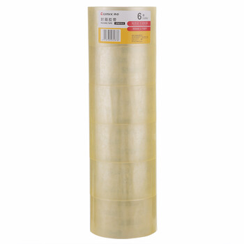 齐心 JP6010-6 普透封箱胶带 6卷/筒 60mm*100y