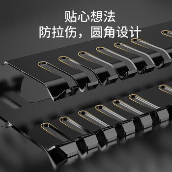 万级（WANJEED）理线架24档48口 机架式网线理线架 加厚型19英寸1U网络跳线理线器机柜配线管理器 WJ-17211