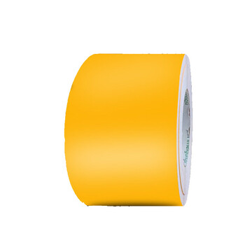 鸣固 警示胶带 地面安全划线警戒胶带 工厂仓库标识斑马线胶带 黄色10cm*33米 1卷装