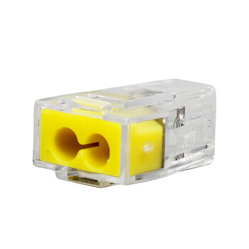 天旭接线端子软硬导线通用快速接线2孔免螺丝压线帽并线连接器2.5平方PCT-102 10个