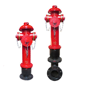 波浩 BOHAO 地上式消防栓 室外消火栓 地上栓室外消火栓进水口DN100*出水口DN65地下高约50cm