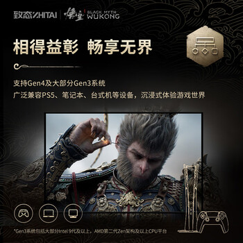 致态（ZhiTai）长江存储 1TB SSD固态硬盘 NVMe M.2接口 TiPlus7100《黑神话：悟空》联名版