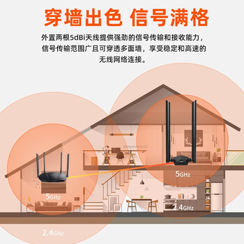 Tenda腾达 AX1800千兆WiFi6 5G双频 无线网卡台式机专用 USB无线WiFi接收器无限发射器 U18a免驱电竞版