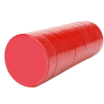 百舸 电工自粘胶带 PVC绝缘胶带电胶布 防水电工胶布电气胶带 约16mm*9.6m 红色/1卷