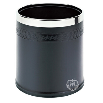 南 GPX-45N 南方圆形双层浮雕花房间桶 黑色回形花 商用酒店宾馆客房垃圾桶 房间桶 果皮桶 内桶容量9.8升