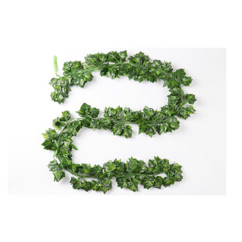 云筑  仿真藤条花藤假花藤蔓葡萄叶树叶绿叶植物爬山虎管道吊顶绿植装饰 81片爬山虎1包【12条装】