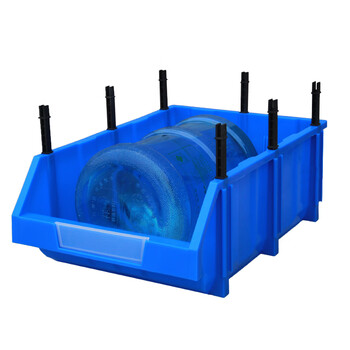 盛富永 斜口分类收纳零件盒 组合式物料盒元件盒塑料盒螺丝物料箱货架 蓝色 C7（加厚）180*125*80