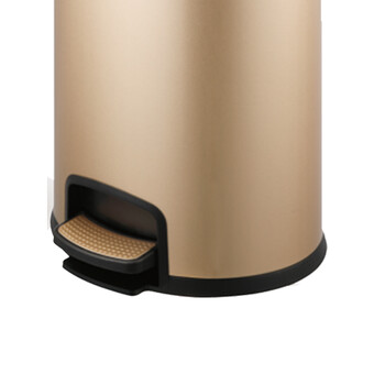 南 SJ12-T01 椭圆全钢形脚踏桶  香槟金 防指纹 酒店宾馆客房桶果皮桶房间桶 容量12升
