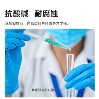 今今 一次性纯丁腈手套丁青检查无粉麻面丁晴加厚耐酸碱家务餐饮实验室防护手套 100只*10盒  L码