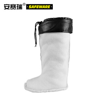 安赛瑞 冬季高筒雨鞋棉套 防寒加绒保暖鞋套 可拆卸毛绒内胆长毛加厚棉套（42码） 25534-42