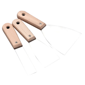 兰诗（LAUTEE）210376 直冲油灰刀 刮腻子刀 建筑装修工地用抹刀 直冲5寸 10把/包