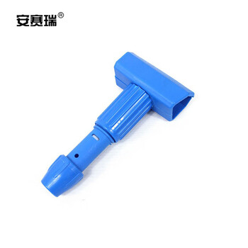 安赛瑞 美式加厚拖把夹式蜡拖 棉线墩布拖布 酒店餐厅医院用地拖 可拆洗蓝色 24452