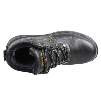 华昱HY0819棉 男钢头防砸6KV电工绝缘鞋中帮加绒防寒保暖冬季功能鞋 黑色定制 44码1双