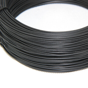 BOWERY扎丝铁丝细软电镀锡铁丝PVC绑扎带电脑电源线固定捆绑扎带绑线带包塑铁丝0.55mm葡萄扎丝黑色扁型 75米