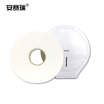 安赛瑞 大卷纸盒壁挂式 商场酒店写字楼物业办公卫生间大盘纸盒 大卷纸套装（12卷）24454