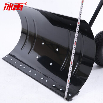 冰禹 BY-2350 推雪铲 手推式铲雪铲 轮式铲雪器 户外扫雪工具车 大号 74*42cm