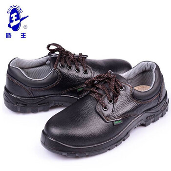 王盾/盾王 9358防砸安全鞋牛皮劳保鞋耐磨防滑耐油耐弱酸碱厨房安全鞋定做 39码 黑色 1双